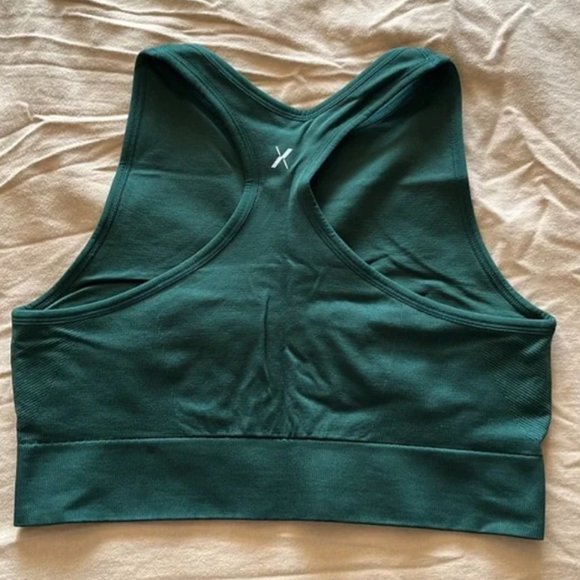 EUC Knix Good to Go High Neck Sports Bra - DARK GREEN (not as pictured) - Size L - Picture 3 of 5